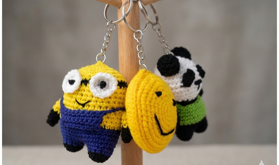 Handmade Colourful Doll with Keychain - Image 3