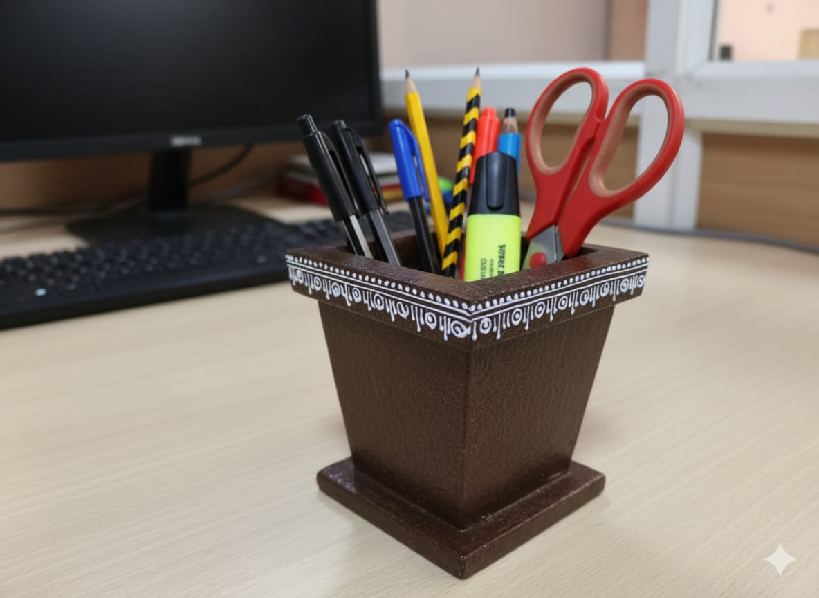 Handcrafted cow dung mobile stand,