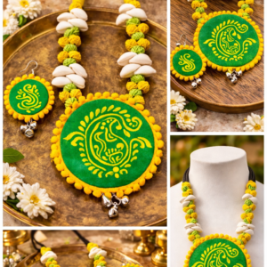 Handmade Paisley Folk Art Jewellery Set