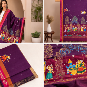 Traditional Radha Krishna Ethnic Festival Wear Saree