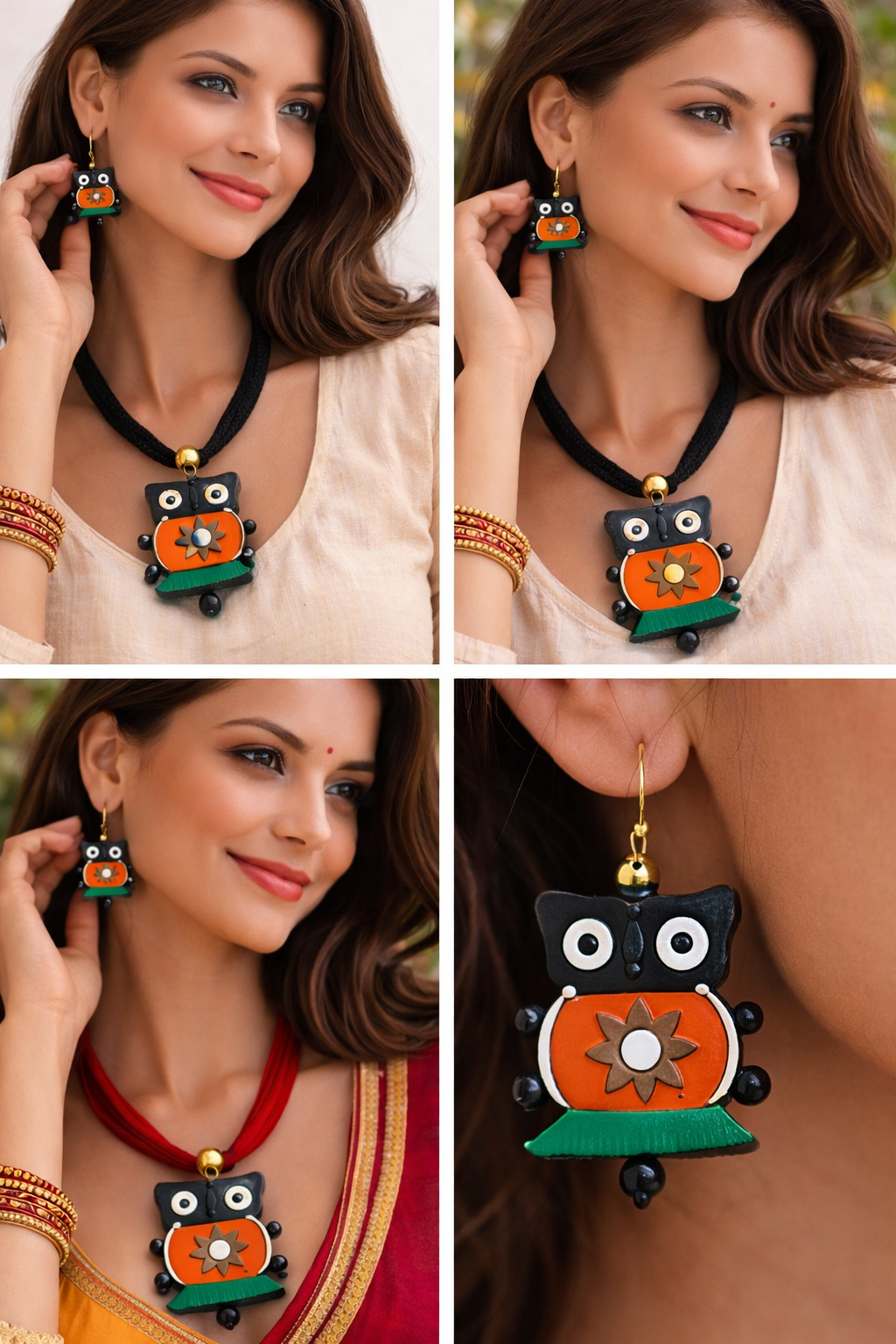 Handcrafted "Ganga Mati" Terracotta Jewellery Set