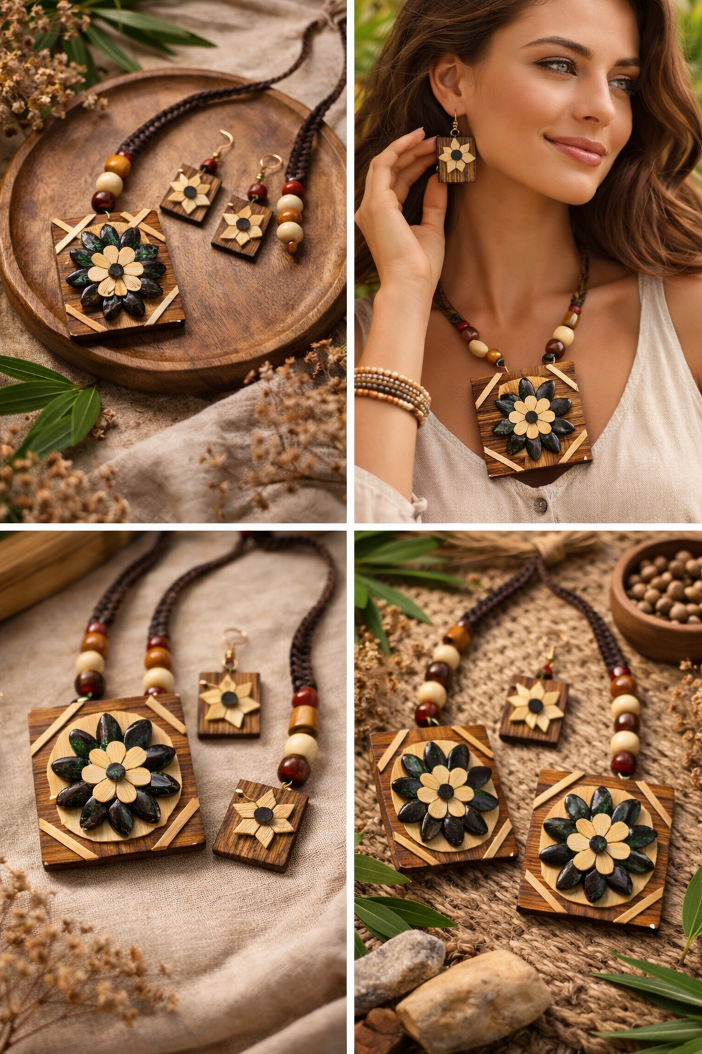 Handcrafted Eco friendly Bamboo & Sacred Wood Jewellery