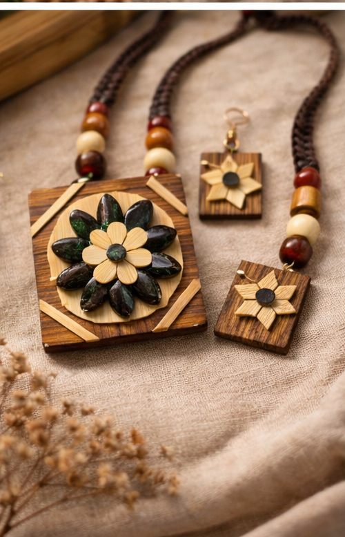Handcrafted Eco friendly Bamboo & Sacred Wood Jewellery - Image 2